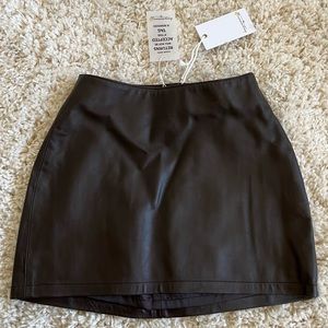 Heavy Manners Brown 64’ Skylark Mini Skirt